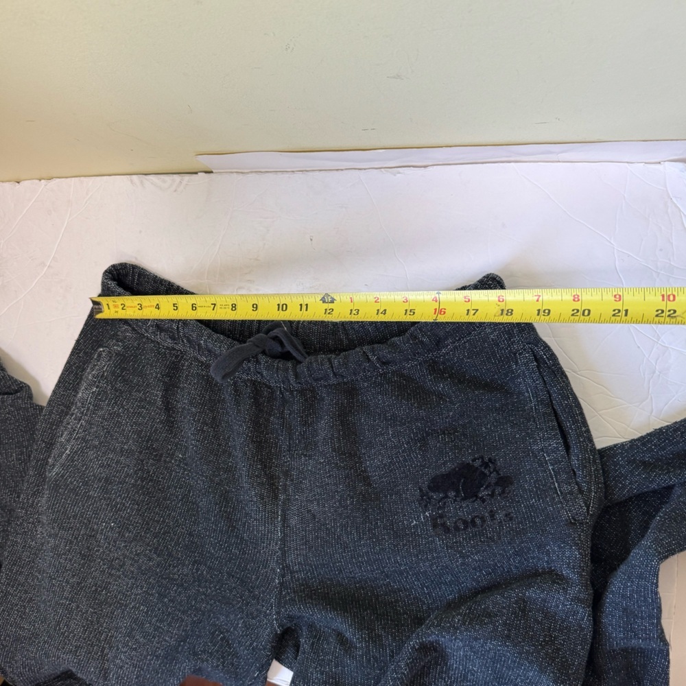 Roots Original Cotton Blend Sweatpant Fleece Pockets Drawcord Logo Soft Unisex L - Picture 13 of 16